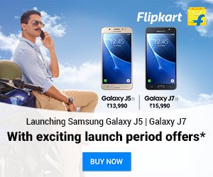 Samsung J5 & J7 (2016 Edition) FlipKart Exclusive Offer