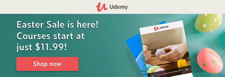 Udemy easter sale 2019 