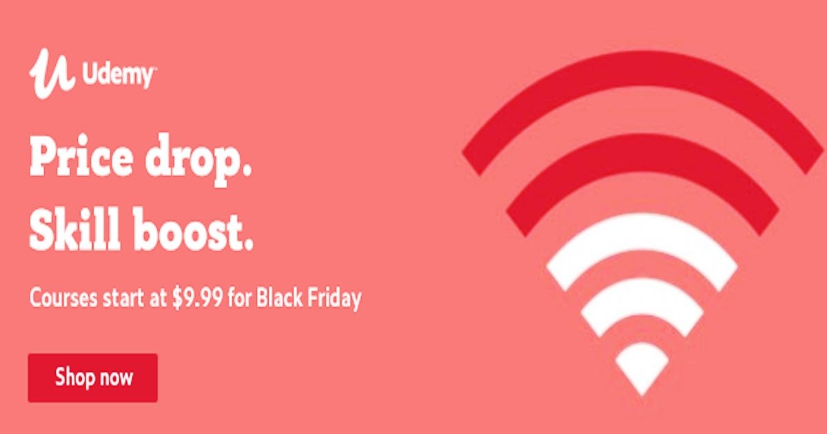 Udemy Black Friday 2020 – $9.99 Courses Sale