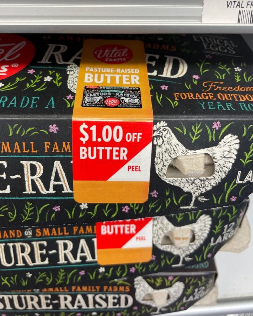 Vital Farms $1 OFF butter!