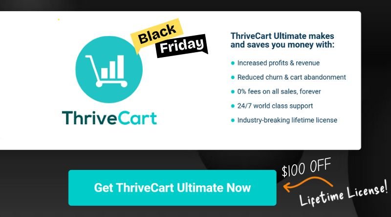 ThriveCart Black Friday Sale $100 OFF