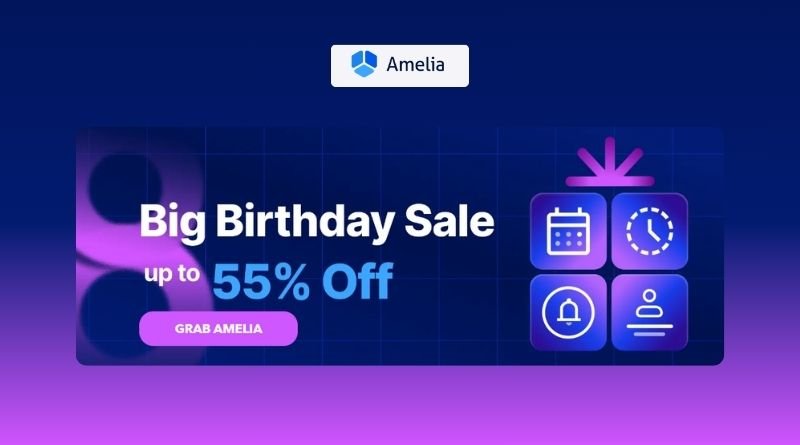 amelia wordpress booking plugin birthday sale