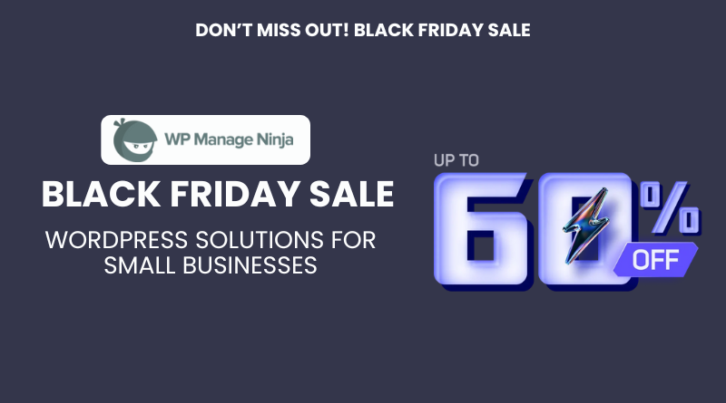 WP Manage Ninja Black Friday Sale