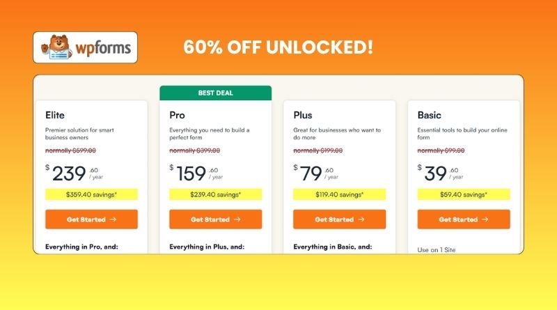 Flash Sale: 60% Off Everything at WPForms